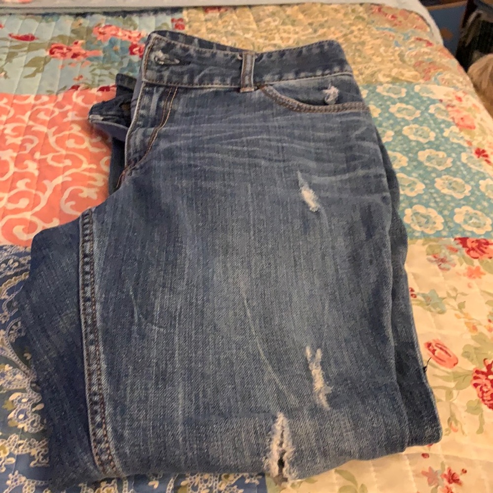 Distressed jeans